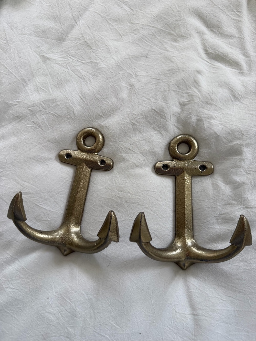 Decorative Anchor Wall Hooks - Metallic Gold